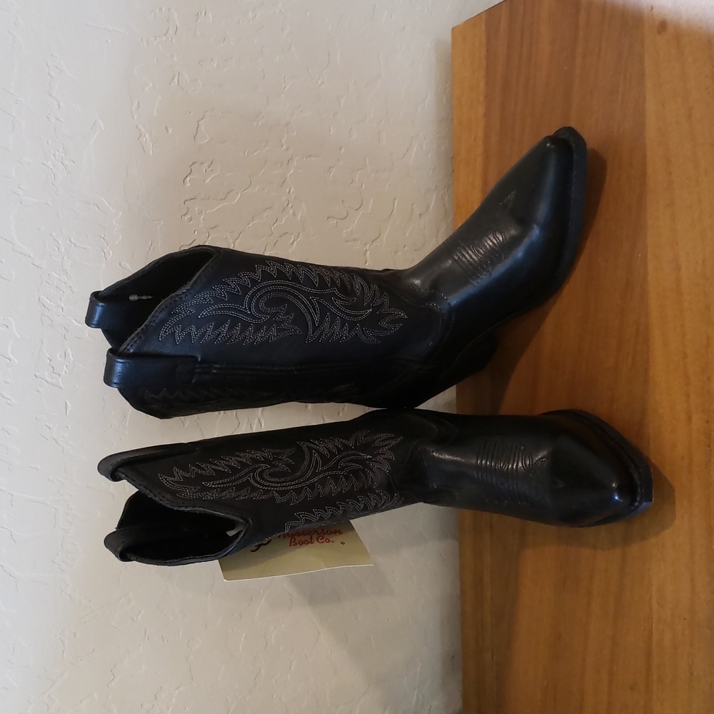 Masterson Boot Co. Western Cowgirl Black White Stitching Women's Size 6M
